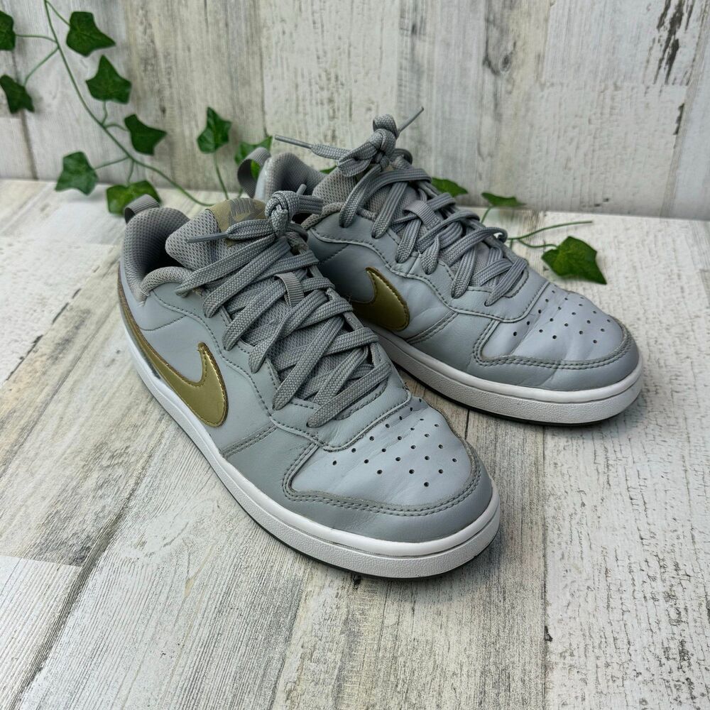 Nike Court Borough Low 2 Grey Gold 5.5Y